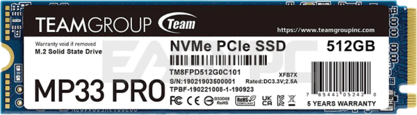 512 GB M.2 PCIe SSD